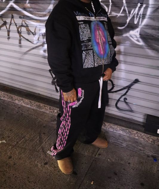 PINK PLAID SWEATPANTS